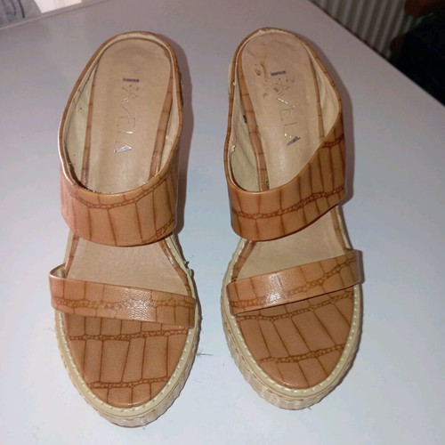 Favela platform shoes size 36 used, beige