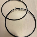 Black hoop earrings used