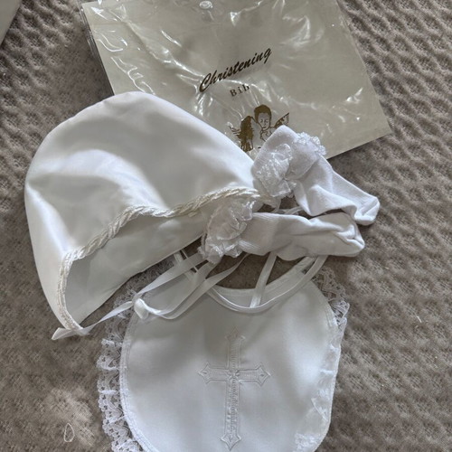 Baptism dress like new 24 months with new bib and socks
