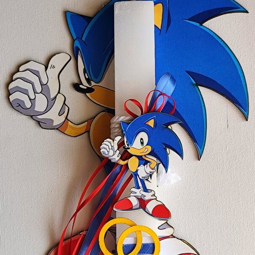 Handmade Sonic candle made to order
