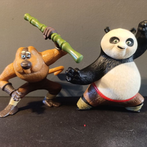 Kung Fu Panda Po & Monkey McDonald's 2008 figure set