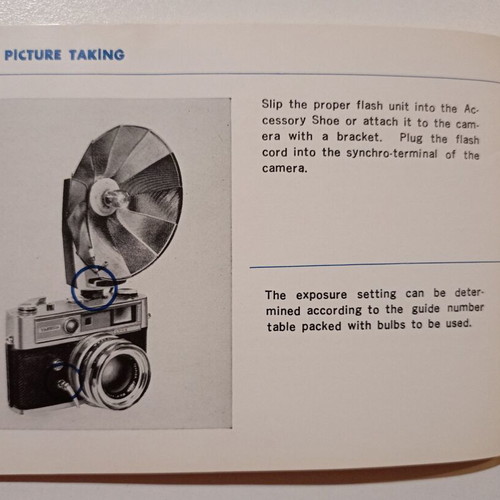 Yashica Lynx - 5000 camera manual used
