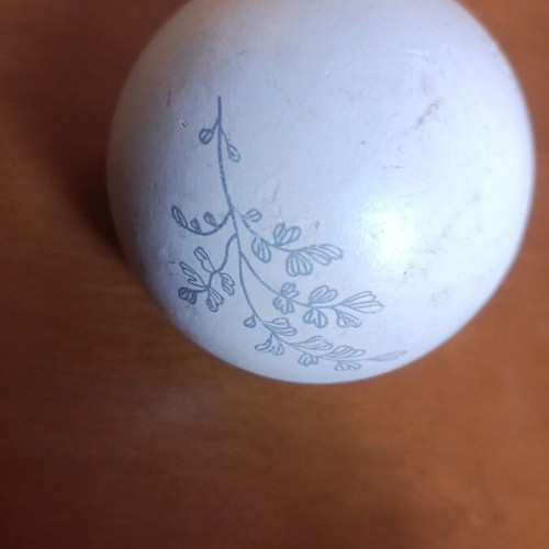 Decorative ball used, white, heavy