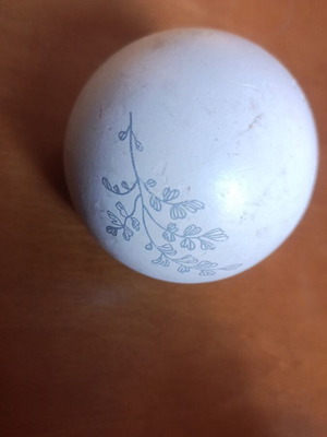 Decorative ball used, white, heavy