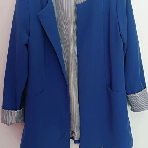 Blue jacket without buttons size 44 like new