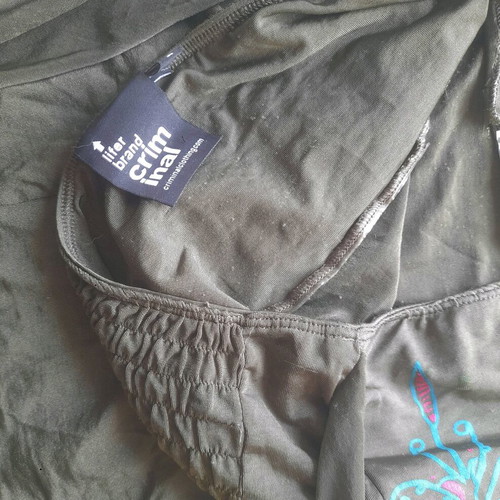 Y2K original strapless top in khaki like new