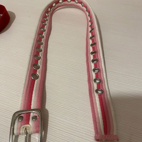 Benetton and next adjustable children's belts used, red and pink