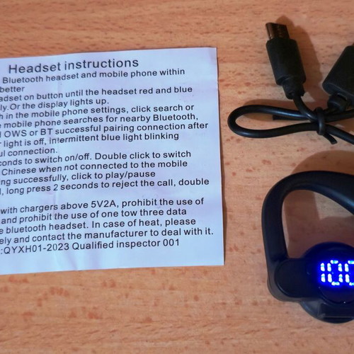 Wireless Open-Ear Bluetooth Headset with Clip New