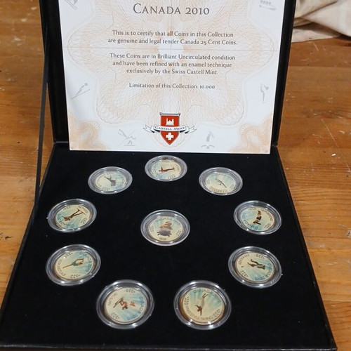 Canada 2010 Winter Olympics Medals enameled, like new with certificate