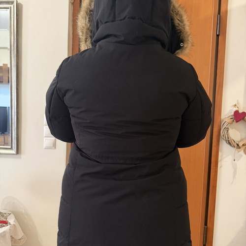 Zara black parka jacket XL, like new