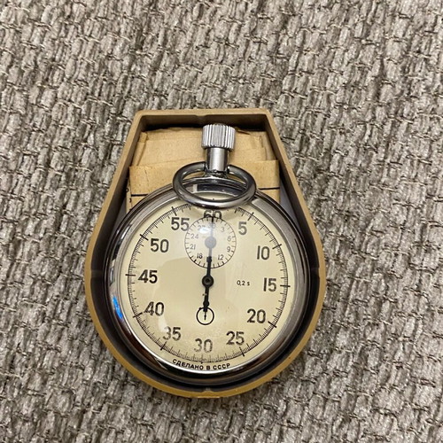 Russian Wound Pocket Watch Training Stopwatch Like New