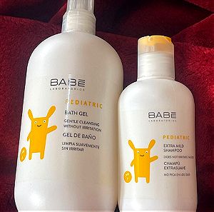 Babe Pediatric Bath Gel 500ml + Babe Pediatric Extra Mild Shampoo 200ml βρεφικό σαμπουάν και ντους