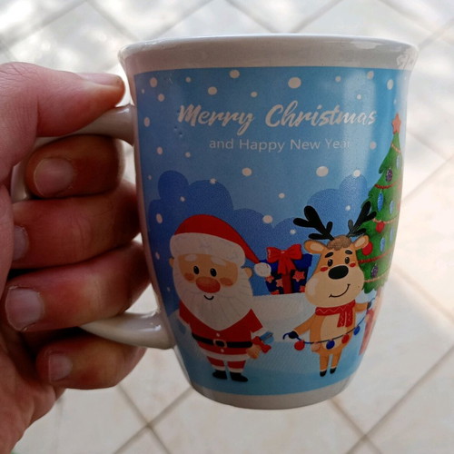 Large mug used with Christmas design