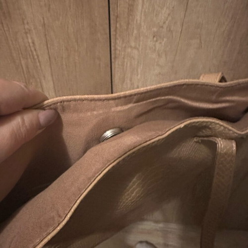 Beige shoulder bag synthetic leather new
