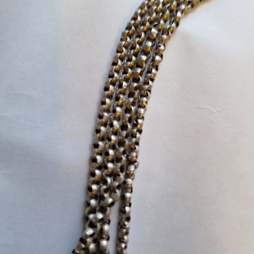 Kiousteki pocket watch chain used, vintage silver 800