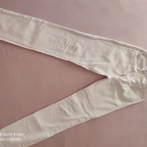 Zara white cotton denim pants like new, size 36