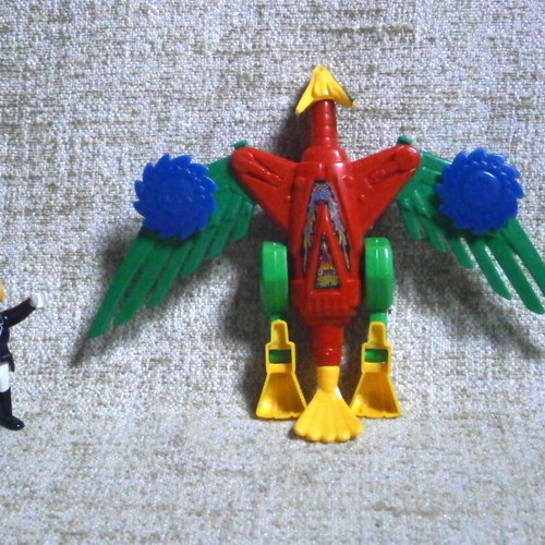 YING Bianxing vintage transformer bootleg bird robot figure, open card
