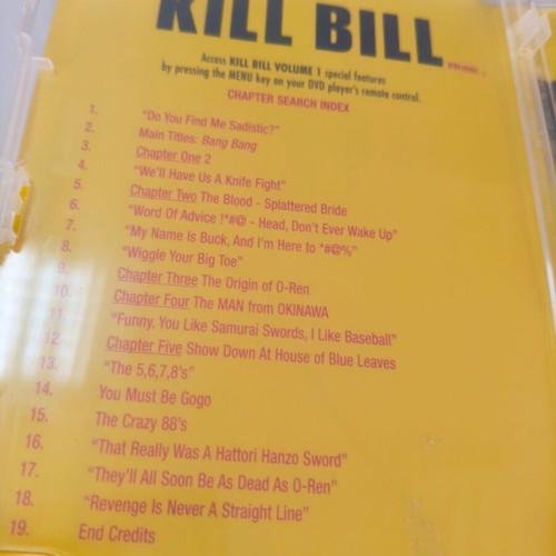 Kill Bill Volumes I and II DVD set like new with English subtitles