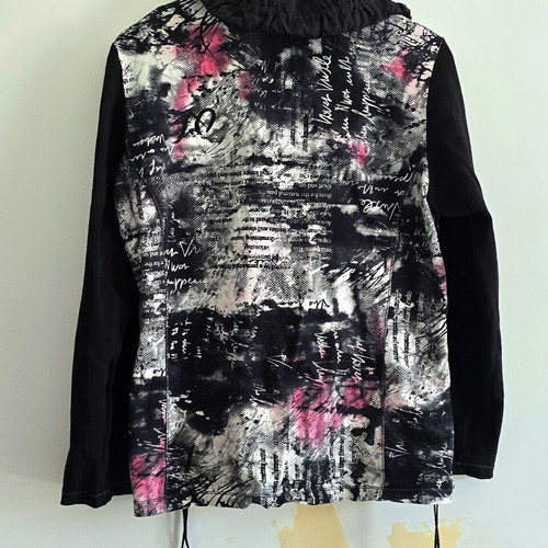 Frank Walder jacket size XXL, black and pink