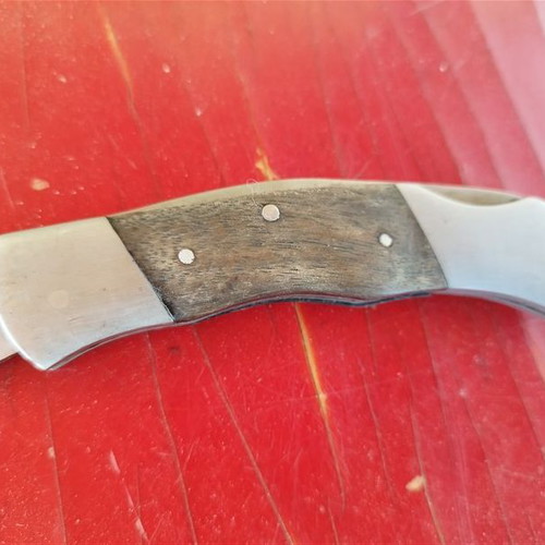 Crivit wooden folding knife used with safety lock