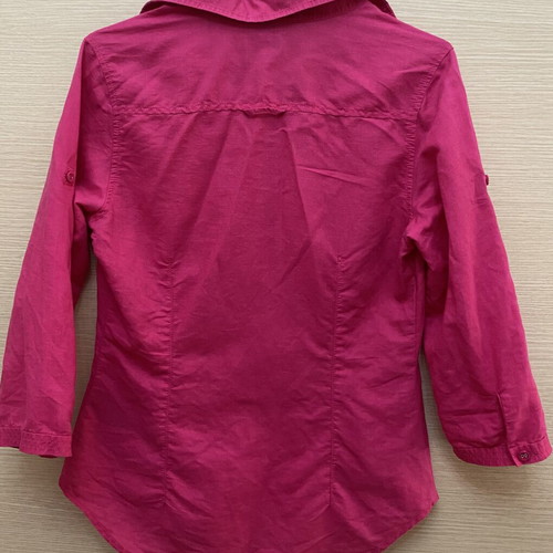 H&M blouse size M like new, pink cotton-linen fabric