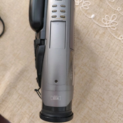 Panasonic video camera model NV-RX17EG used with battery and cable