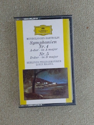 F. Mendelssohn-Bartholdy Symphonies No.4 & No.5 cassette tape like new, classical
