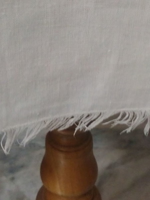Zara linen white skirt used, size 38, fringed hem