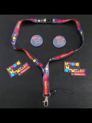 Vodafone commemorative lanyard, badges and magnets 2011 new