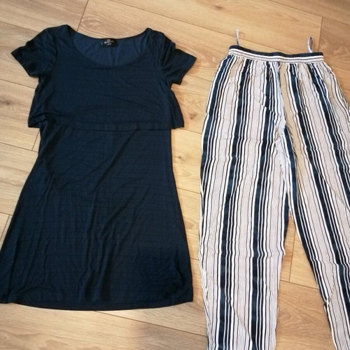 Clothing set dress and pants like new, size 36-38, blue