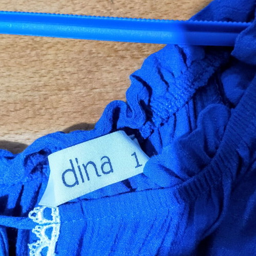 Dina blue shirt tunic XL new with sleeve design