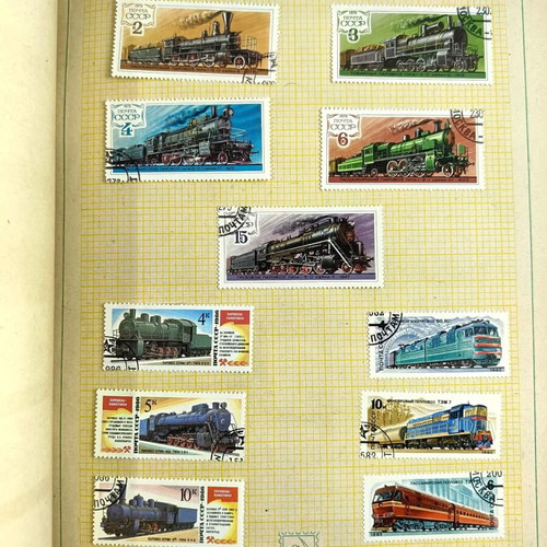 Collectible USSR stamp albums used, Cosmos and Transport and Communications