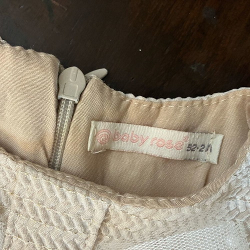 Tulle dress for 2-year-old girl new, beige with gold details