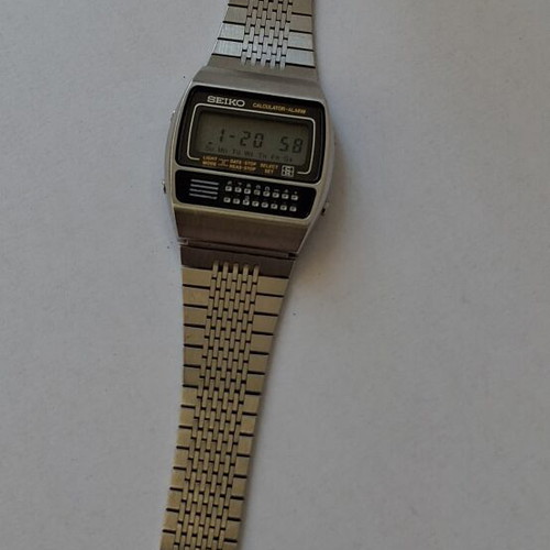 Seiko digital calculator watch 1980 used, functional