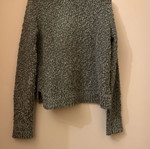 Hollister knitted sweater with silver thread like new, gray silver