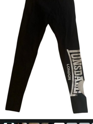 Lonsdale black leggings, cotton and spandex