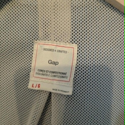 Gap windbreaker coat blue like new with hood and pockets