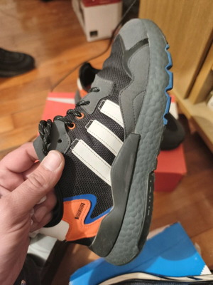 Adidas Nite Jogger αθλητικά σαν καινούργια, μέγεθος 45 1/3, μαύρο/γκρι