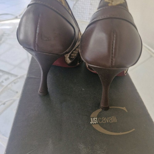 Just Cavalli leopard pumps leather and fabric new, size 36