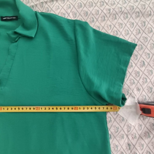 Women's green shirt dress like new, size XL, made in Italy