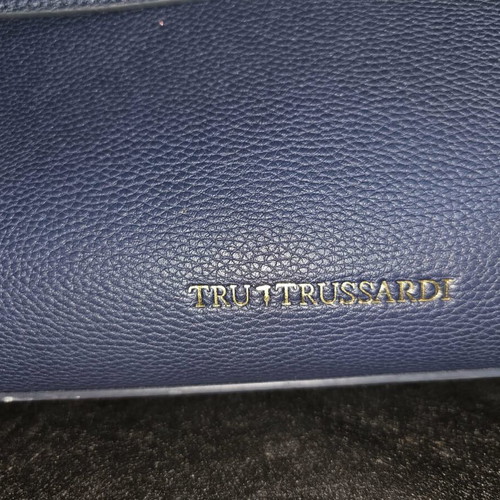 Trussardi large blue shoulder bag