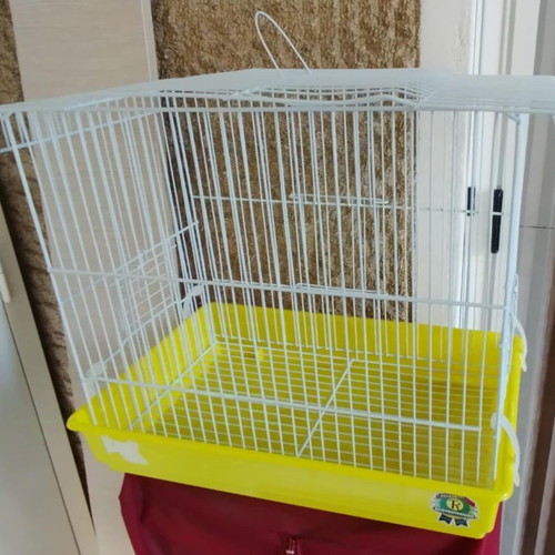Birdcage and equipment new with feeders and UV waterer