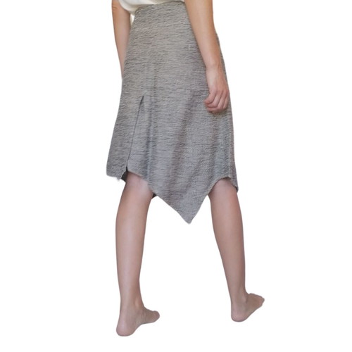 Vintage asymmetrical linen skirt Artisti Italiani used, grey