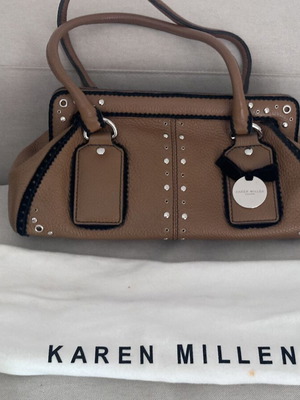 Δερμάτινη τσάντα Karen Millen χειρός σαν καινούργιο, ταμπά