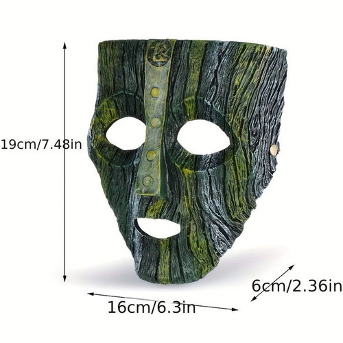 Classic Green Tree Bark Resin Mask New Unique Home Decor Piece
