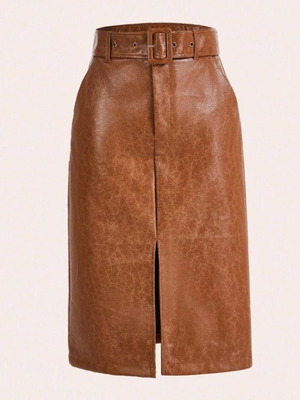 Leather skirt midi small - medium new with tag