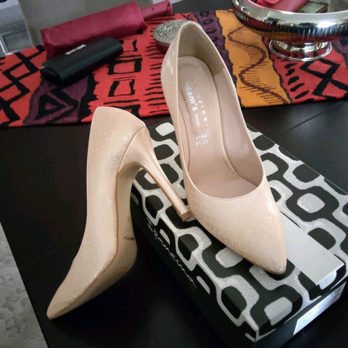 Adam's shoes pumps 10 cm heel like new, size 38, beige