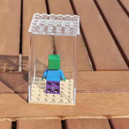 LEGO Minecraft Zombie minifigure in display box