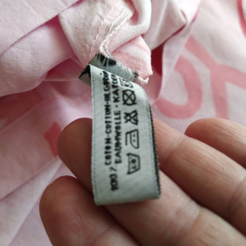 Single duvet cover like new, 100% cotton, pink shades