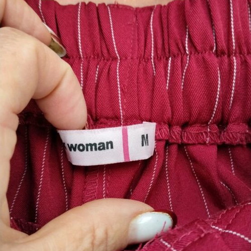 Striped red pants Pink Woman size M used